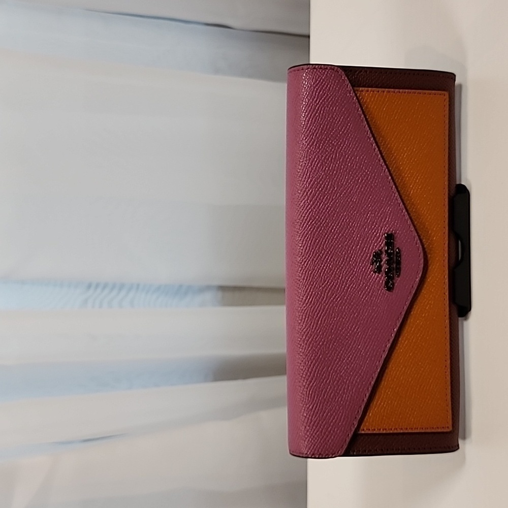 Coach Soft Wallet In Colorblock #12122